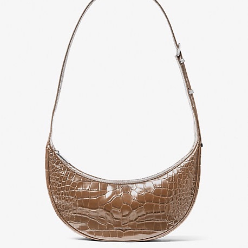 MICHAEL Michael Kors Avra Medium Crocodile Embossed Leather Crossbody Bag, NWT